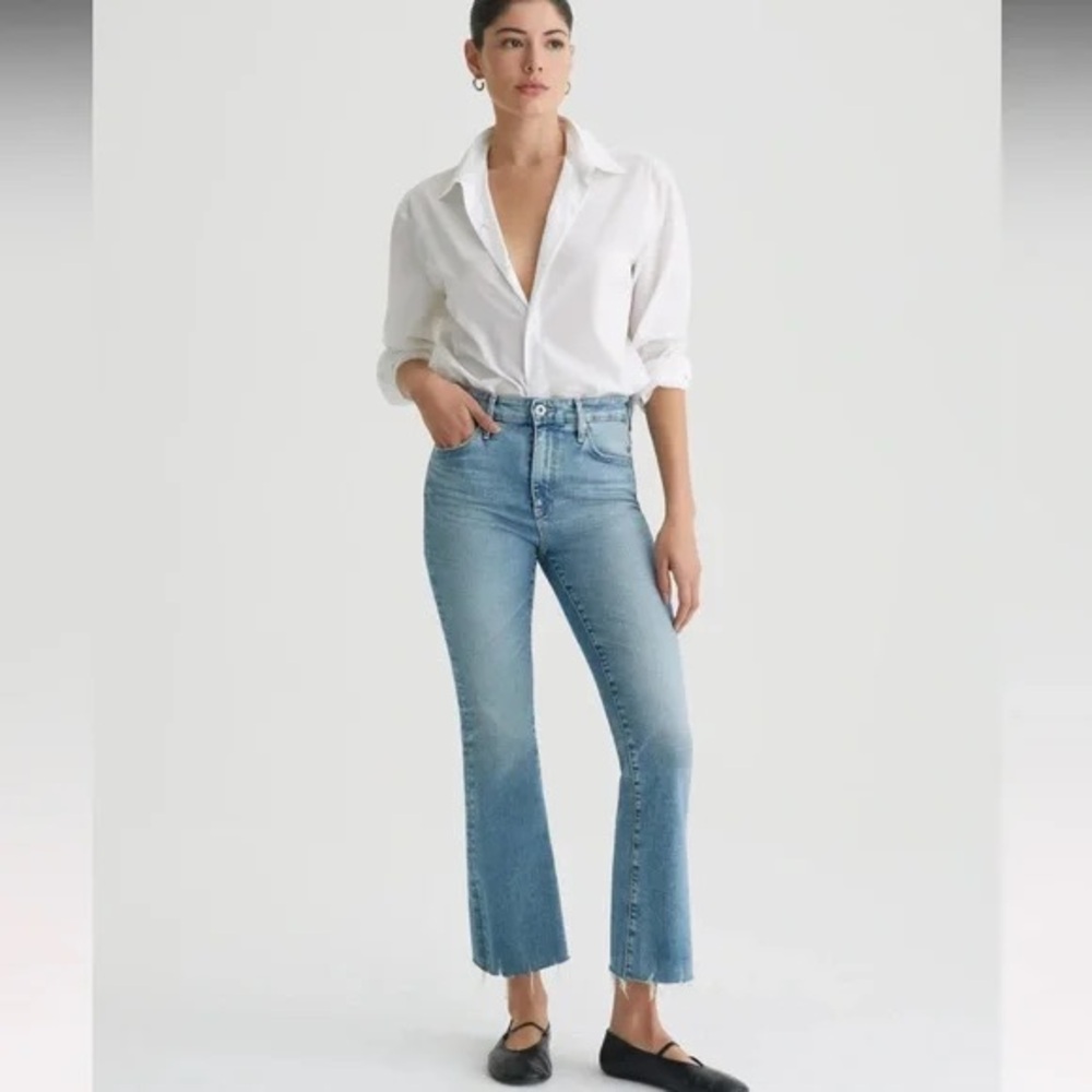 AG Farrah High Waisted Boot Crop Jeans